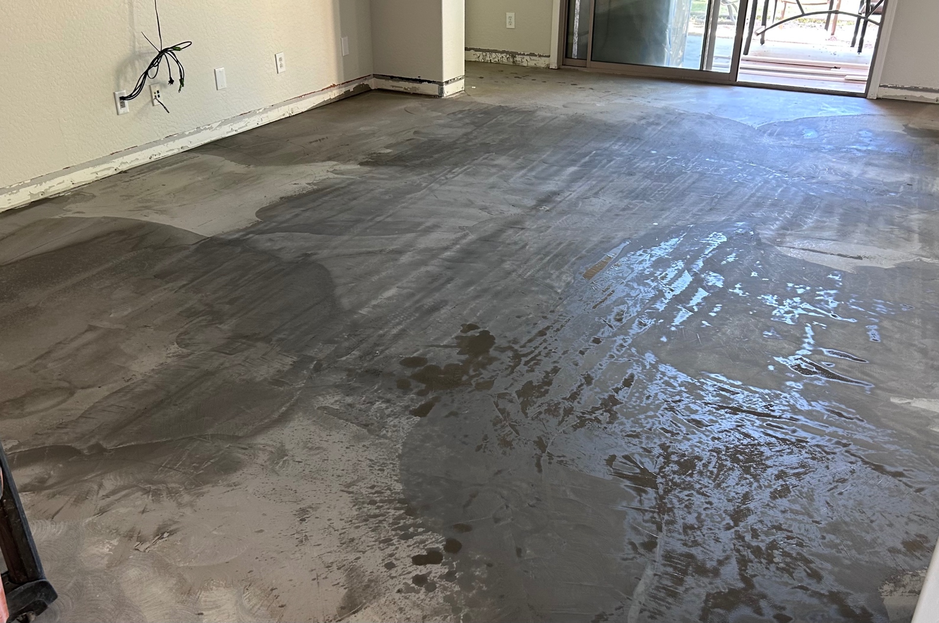Before: Bare concrete → Wide-plank LVP in Phoenix, AZ