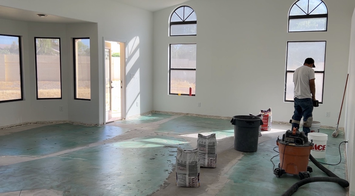 HPM Flooring crew working through professional floor installation