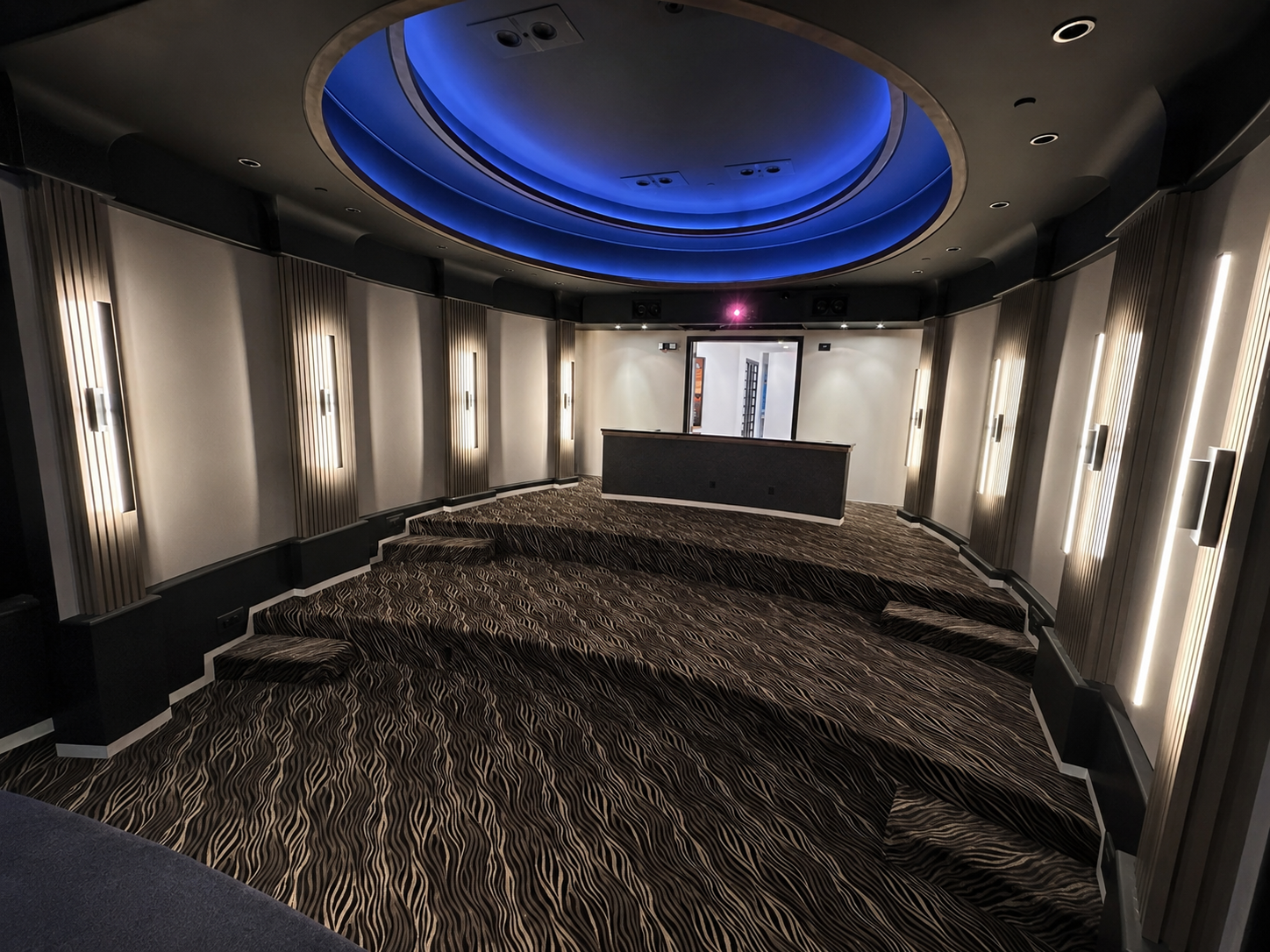 Tiered home theater carpet