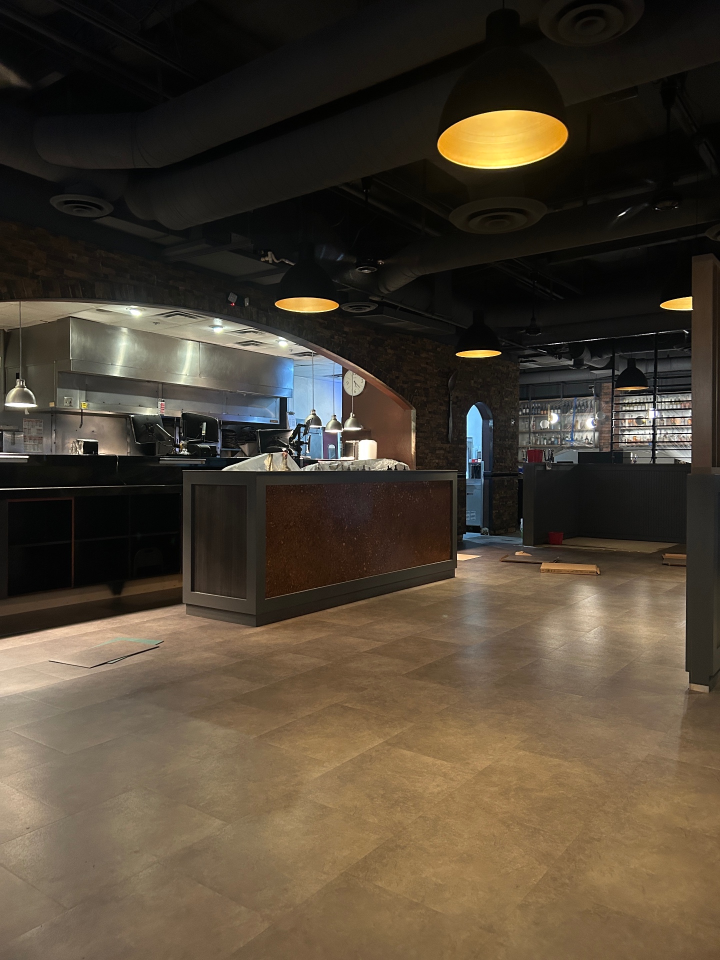Restaurant commercial LVT floor