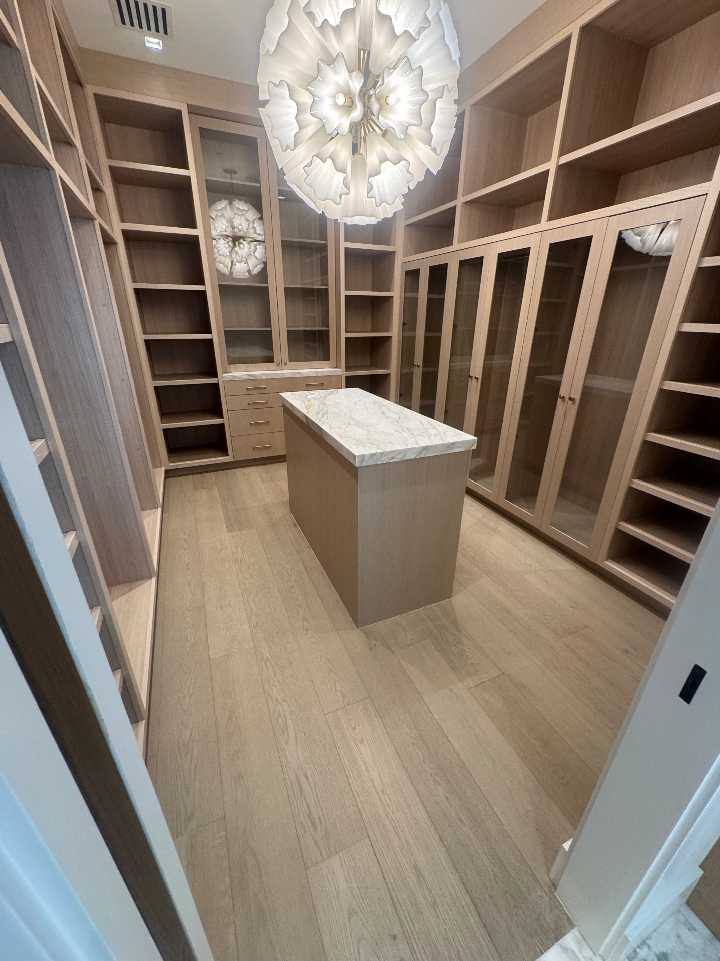 Custom walk-in closet LVP