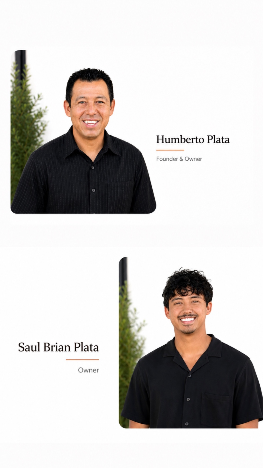 Humberto Plata, Founder & Owner, and Saul Brian Plata, Owner of HPM Flooring