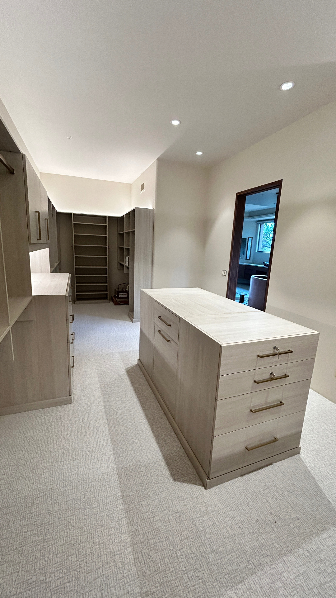 Custom closet carpet installation