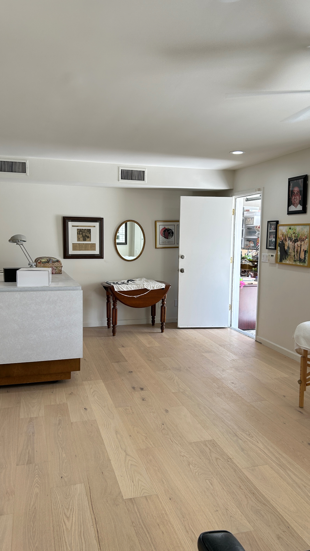 Light hardwood treatment room